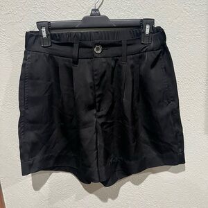 Black High-Waist Pleated Dress Shorts Dictionary Size Small 4-6 EUC
